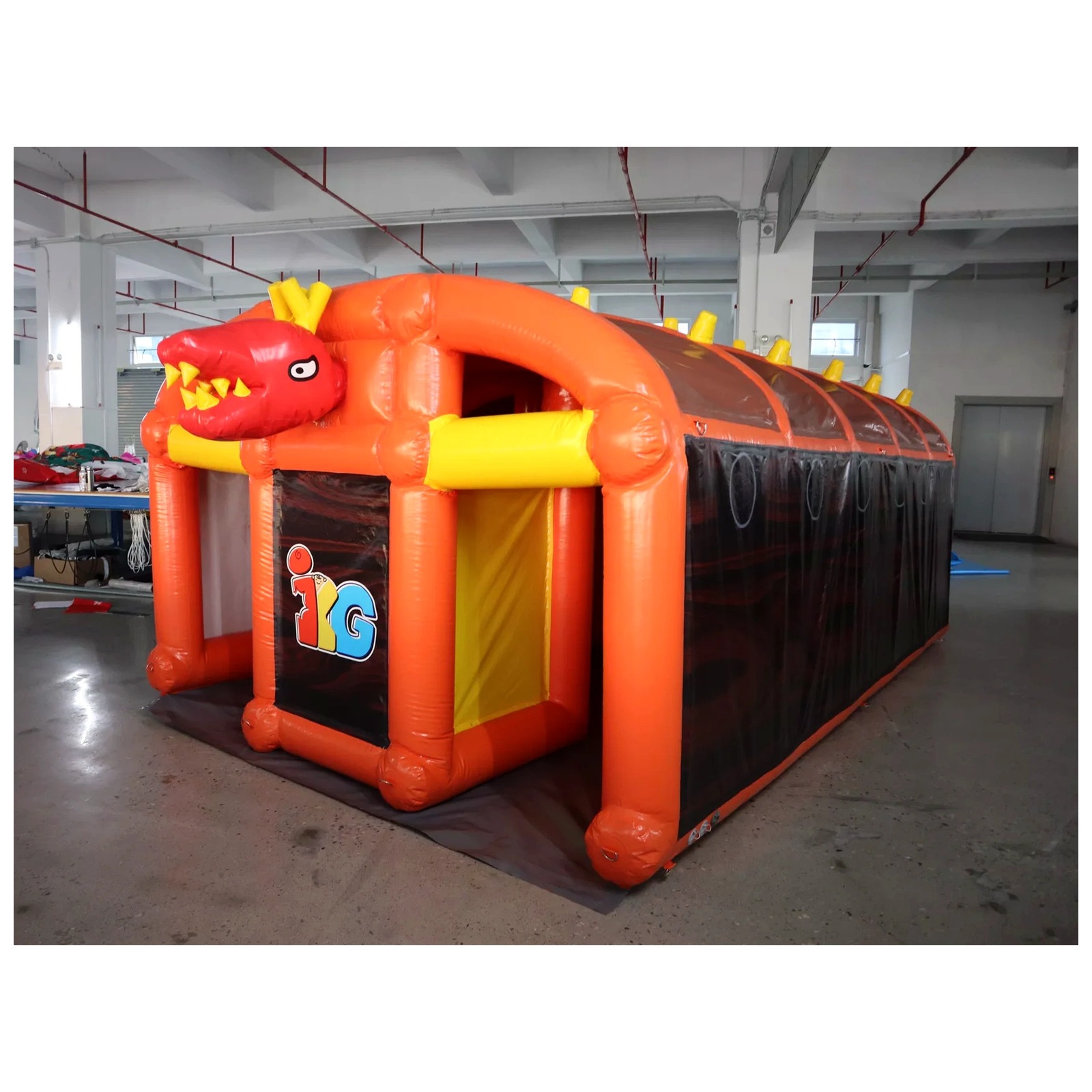 Outdoor Adventure Kids Party - Large Orange Inflatable Maze 3X5m 10X16ft