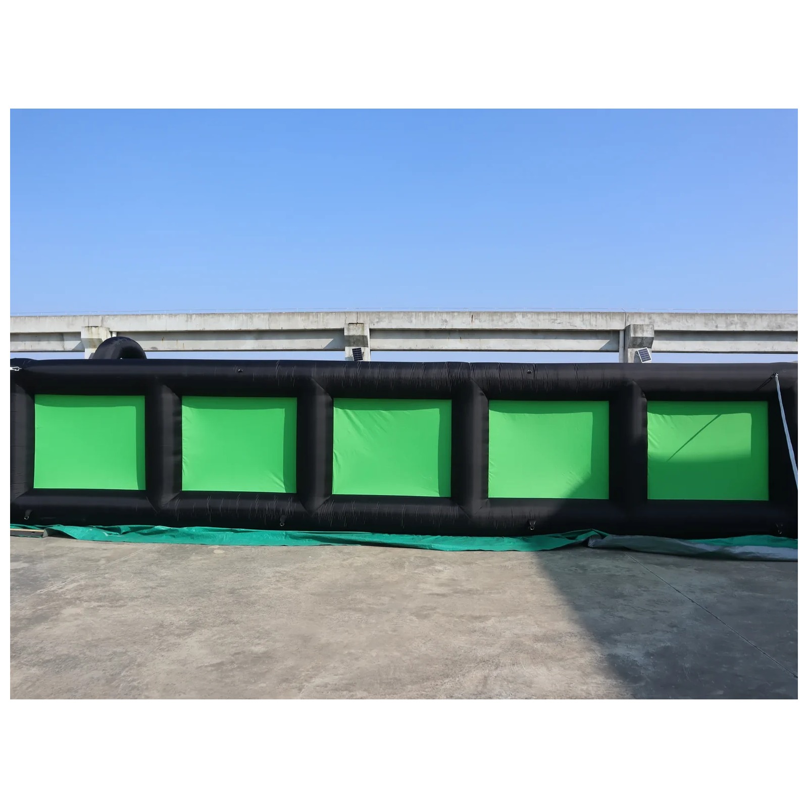 Outdoor Adventure Kids Party - Outdoor Black Green Inflatable Maze 10X10m