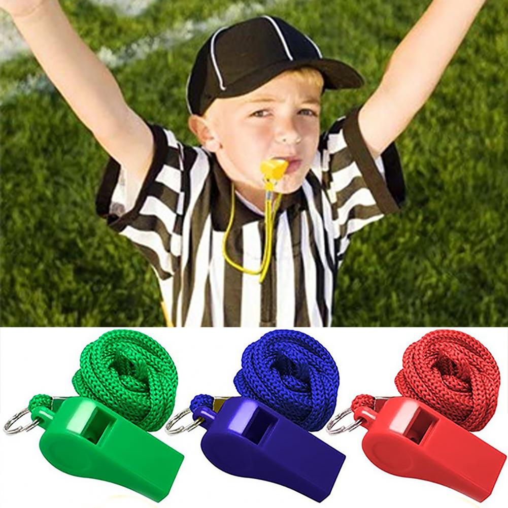 Emergency Whistle Pea - 10Pcs Plastic Whistles with Lanyards Loud