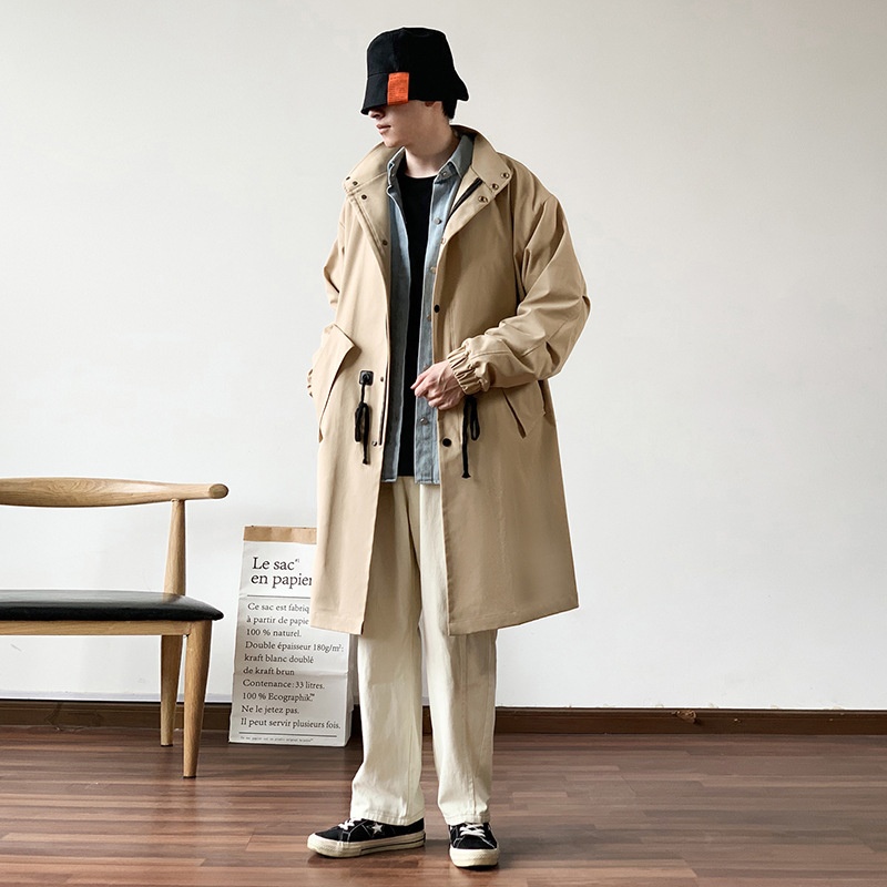 Trench Plaid Coat Mens Windbre - Outdoor Adventure Windbreaker ulasan dan harga