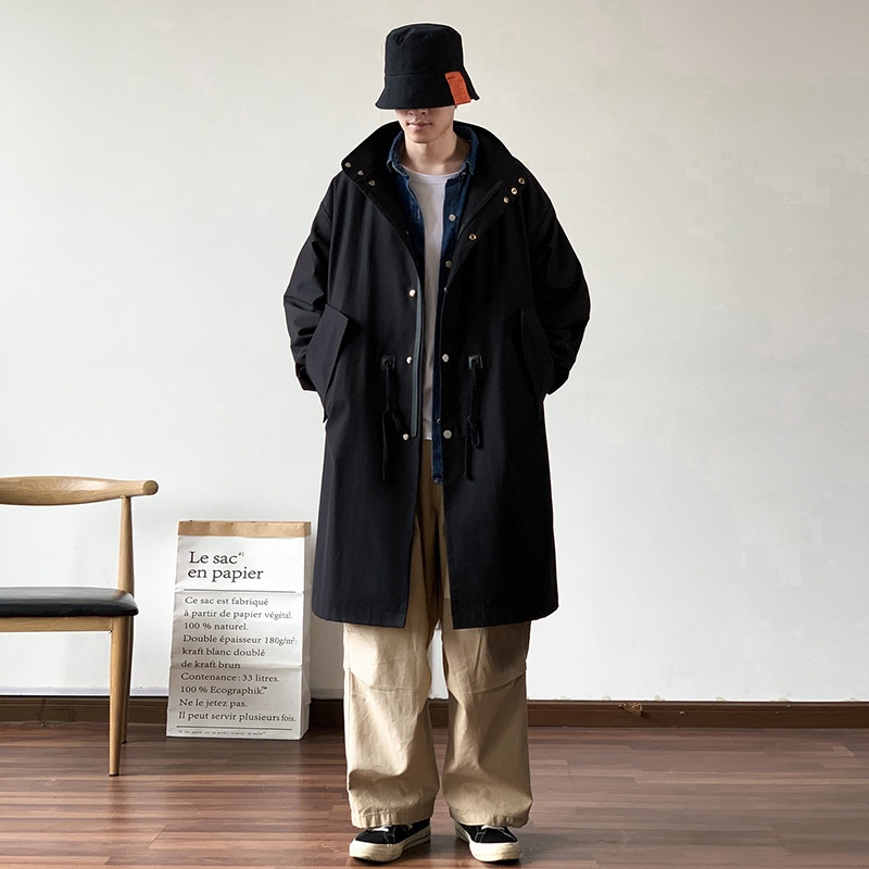 Trench Plaid Coat Mens Windbre - Outdoor Adventure Windbreaker ulasan dan harga