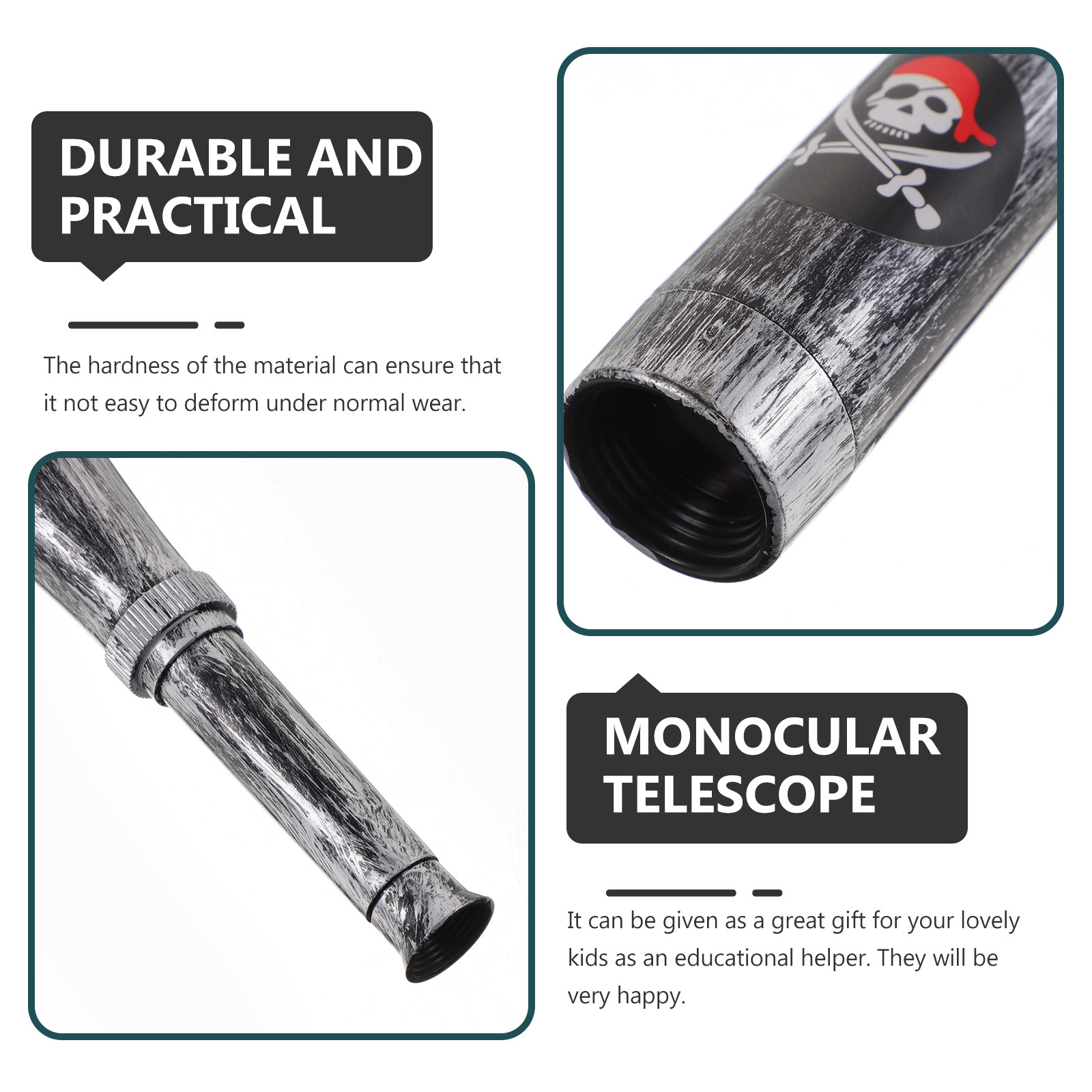 6Pcs Kids Pirate Monocular Tel - Outdoor Adventure Kids Party ulasan dan harga
