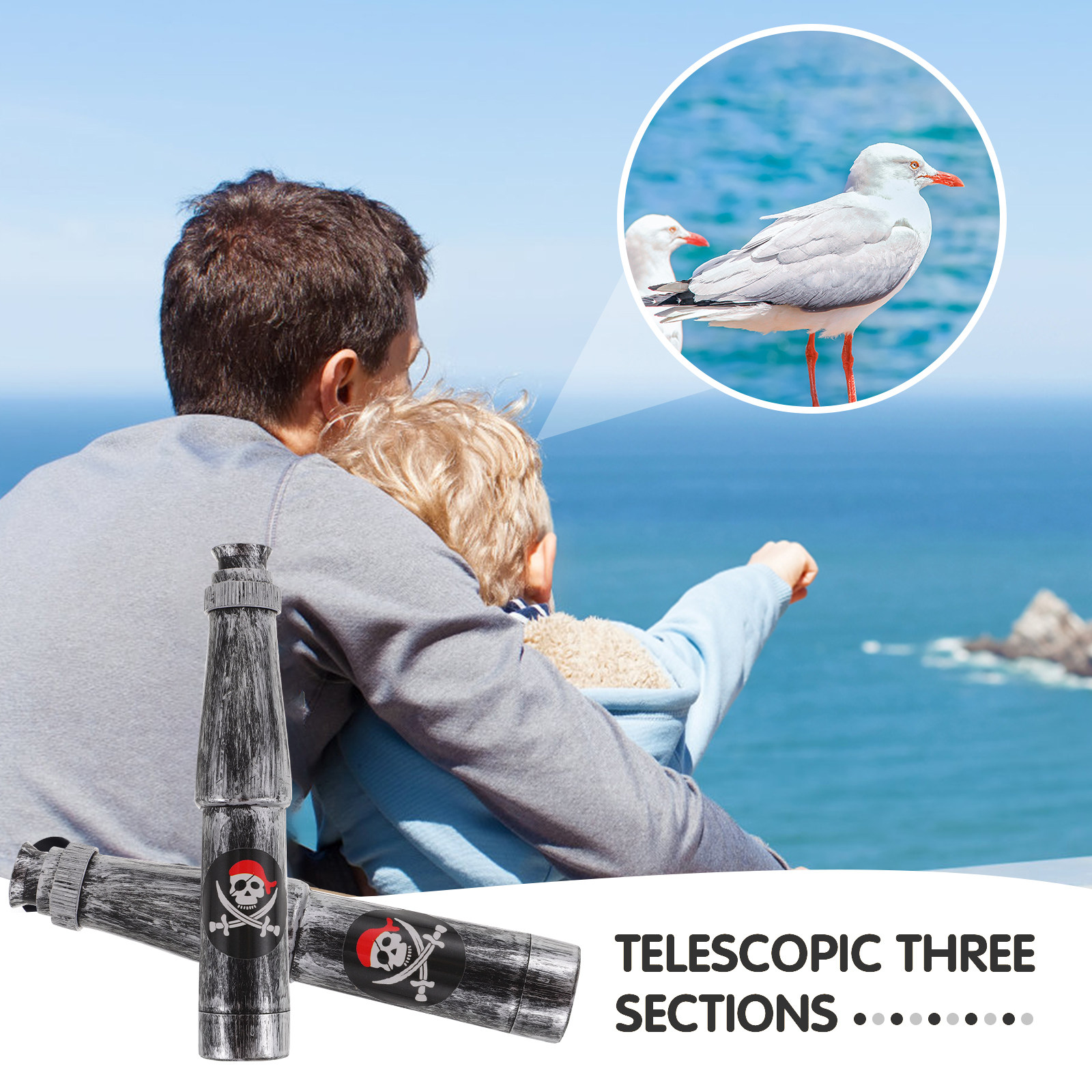 6Pcs Kids Pirate Monocular Tel - Outdoor Adventure Kids Party ulasan dan harga
