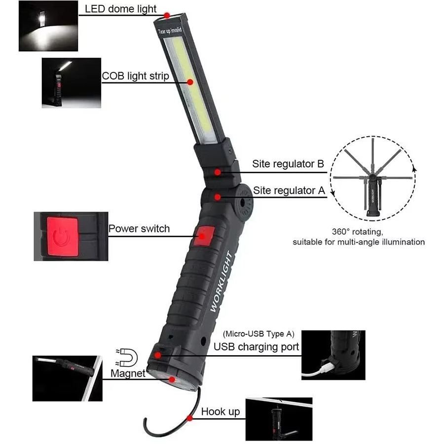 Portable LED Flashlight with M - Outdoor Adventures ulasan dan harga