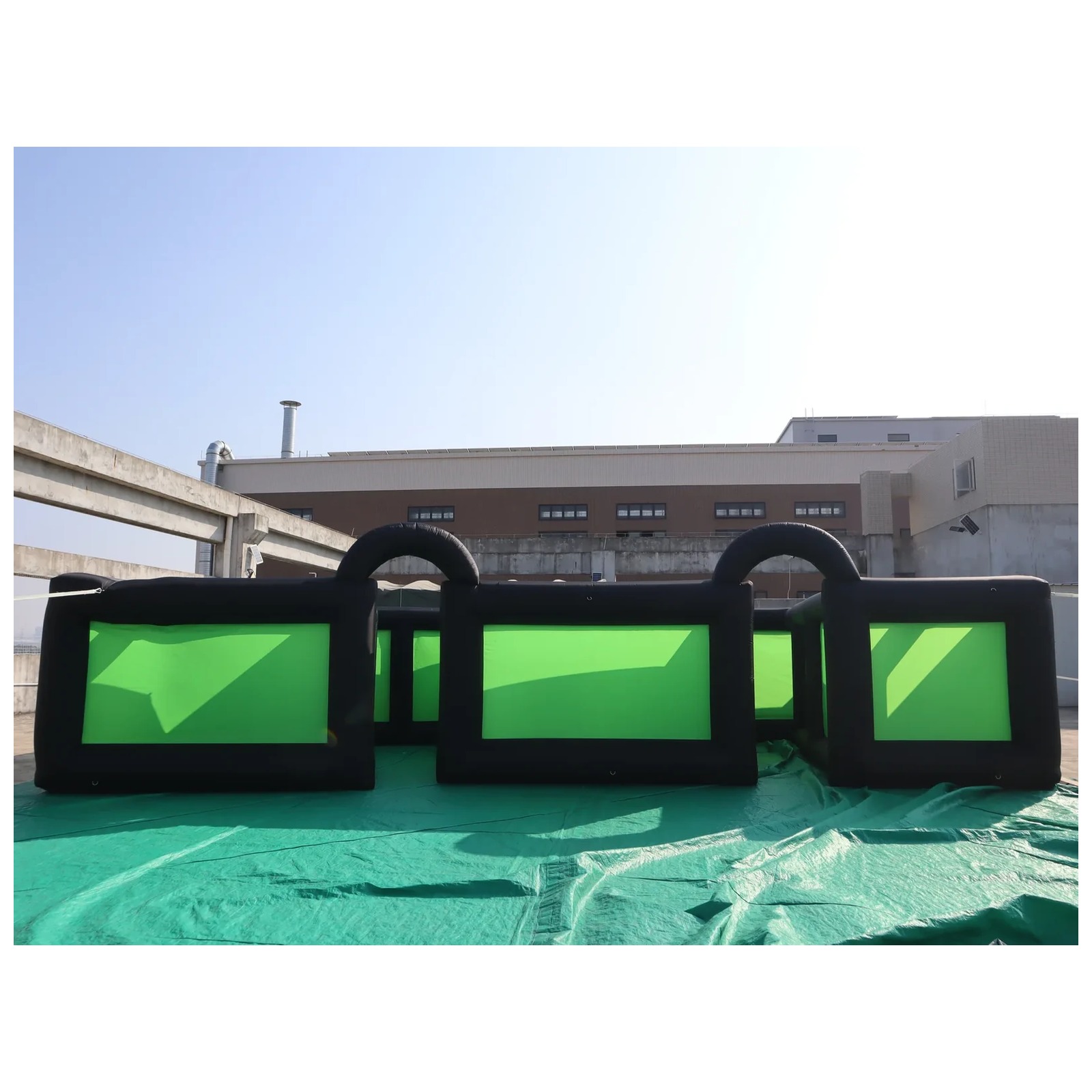 Outdoor Black Green Inflatable - Outdoor Adventure Kids Party ulasan dan harga