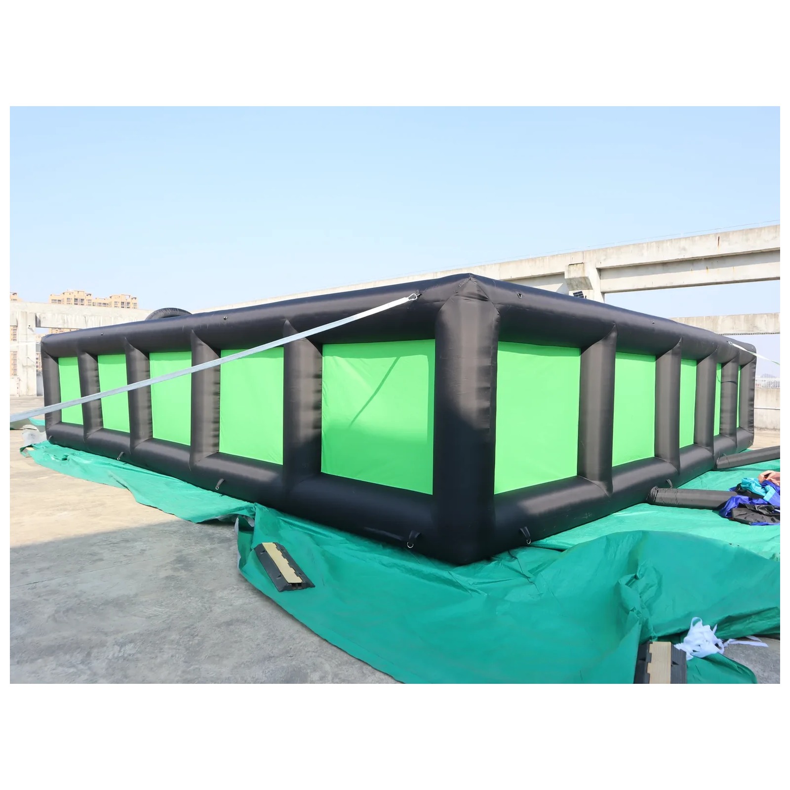 Outdoor Black Green Inflatable - Outdoor Adventure Kids Party ulasan dan harga