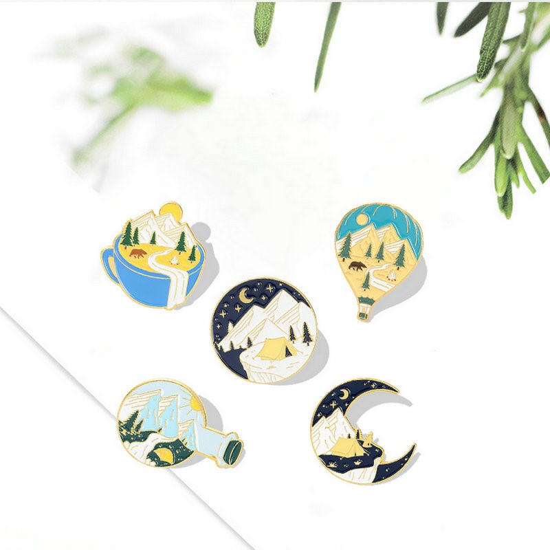 Camping Adventure Enamel Pins  - Outdoor Adventure Gifts ulasan dan harga