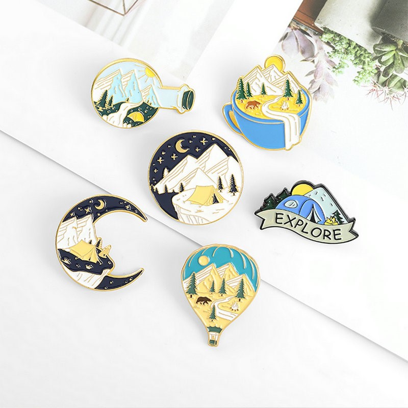Camping Adventure Enamel Pins  - Outdoor Adventure Gifts ulasan dan harga