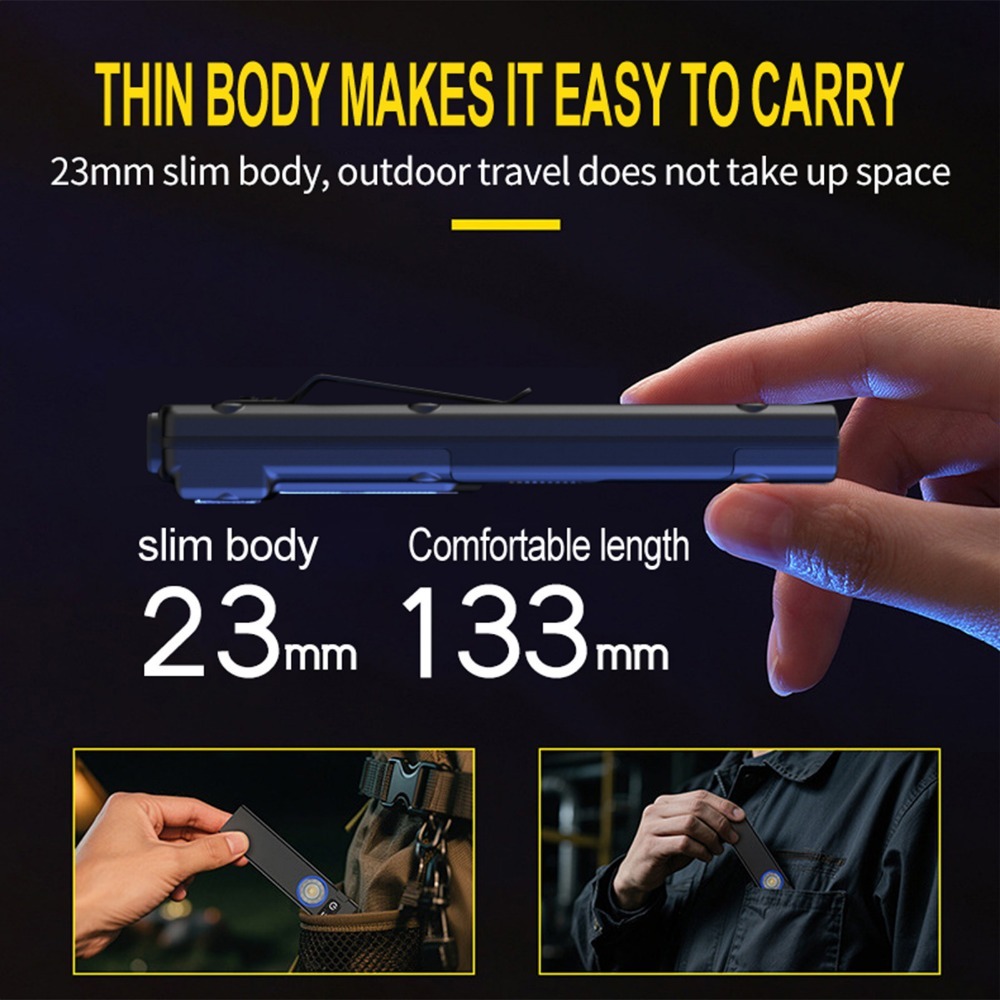 Ultra-Thin EDC Rechargeable LE - Outdoor Adventures ulasan dan harga