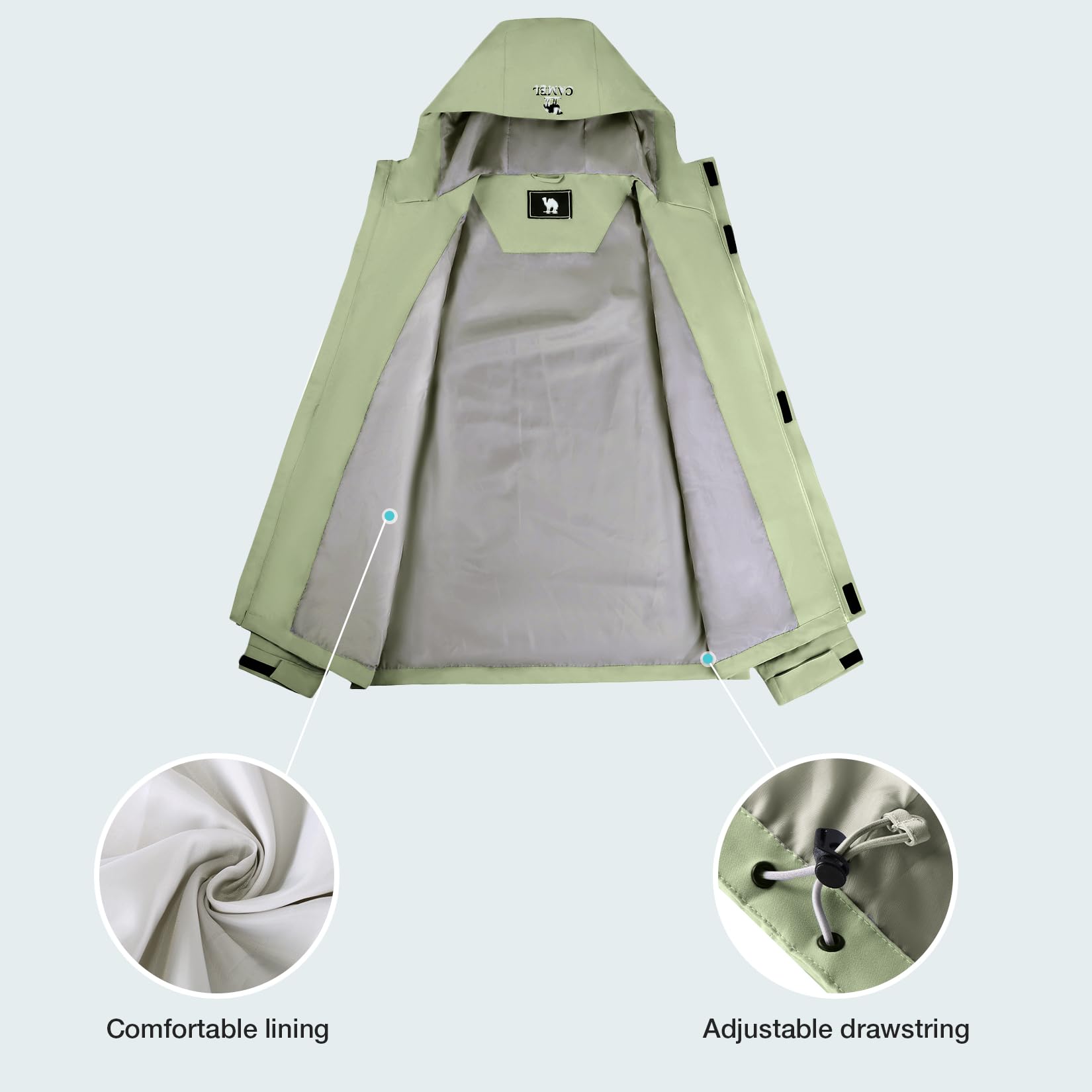 GOLDEN CAMEL Men's Rain Jacket - Outdoor Adventure Windbreaker ulasan dan harga