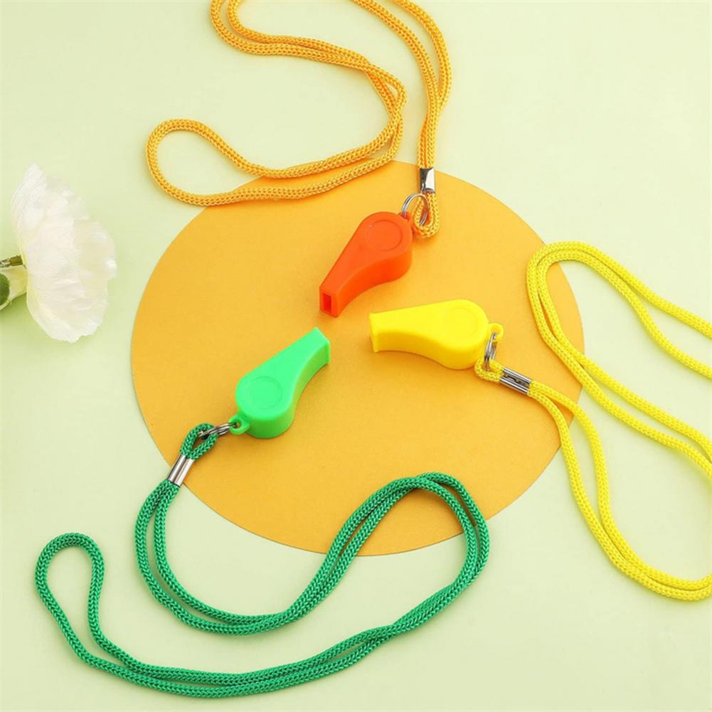 10Pcs Plastic Whistles with La - Emergency Whistle Pea ulasan dan harga